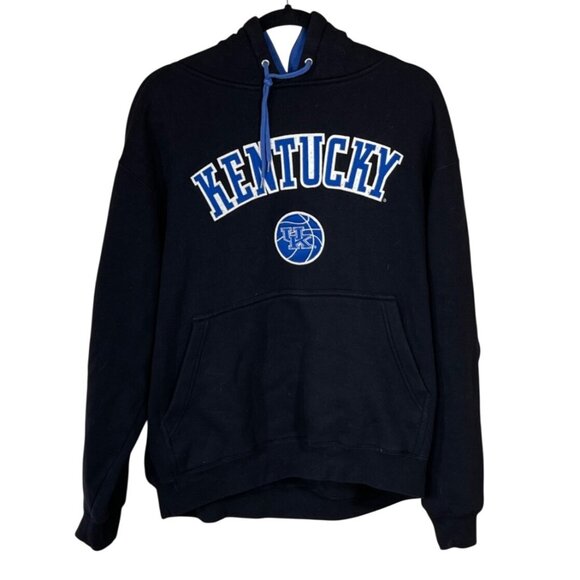 VTG Team Apperal Kentucky Hoodie Sweatshirt Stitched M Medium Black Blue - Picture 1 of 8